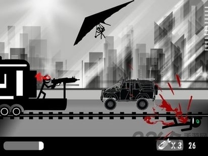 火柴人列车射击游戏(stickman train shooter)