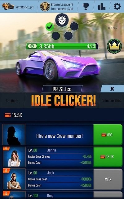 怠速赛车汽车点击模拟器游戏(Idle racing go)