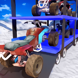 雪上运输卡车3d(snowmobile truck transport)