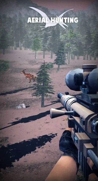 空中狩猎射击鹿(air hunting shooting deer)