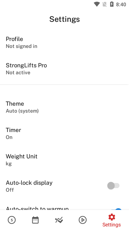 stronglifts app