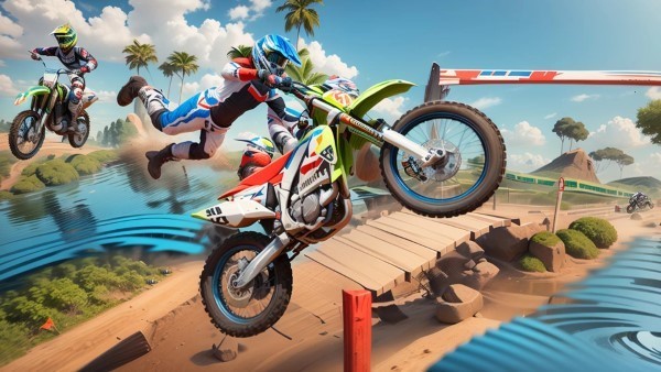 摩托越野赛车手游(motocross bike racing game)