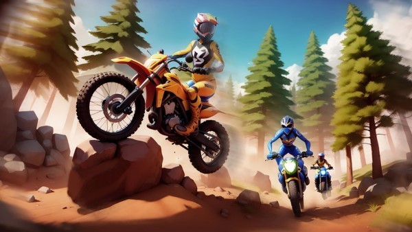 摩托越野赛车手游(motocross bike racing game)